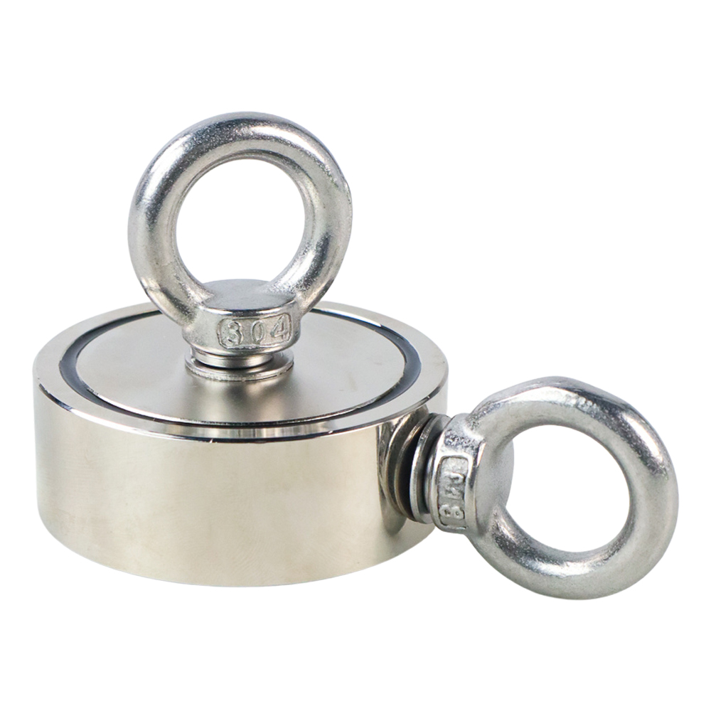 HYSAMTA Magnet Gantungan Double Round Hook Strong Neodymium 60mm - D60