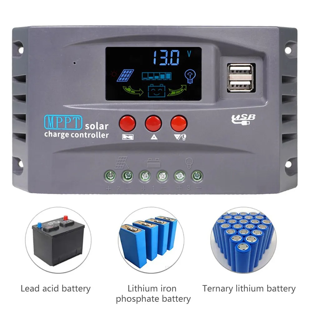 HXC Solar Charge Controller MPPT 2 USB Automatic Identify 12V/24V - HXC3