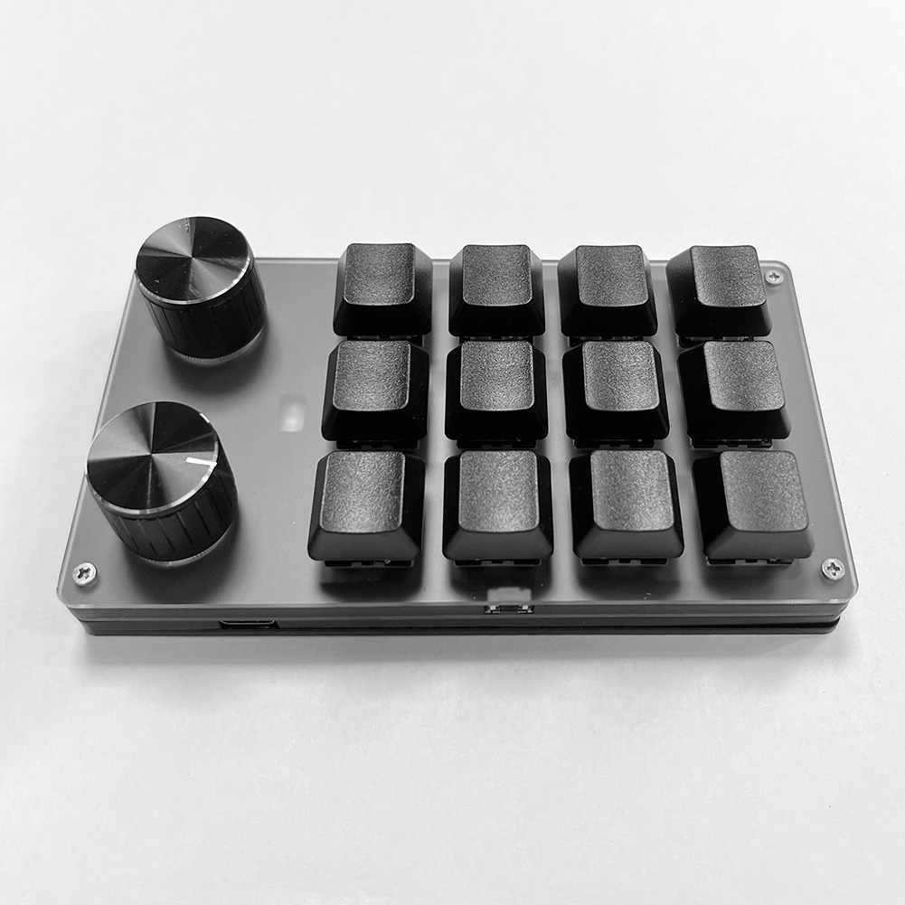 VODOOL 12 Key Mechanical Keyboard USB Gaming Shortcut with 2 Knob - VD12