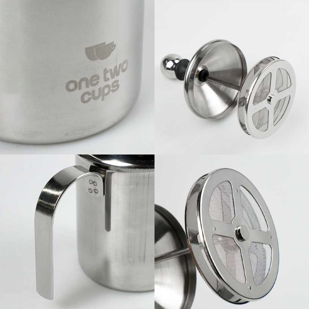 One Two Cups Gelas Kopi Milk Frother Stainless Steel 400ml - WZ0011