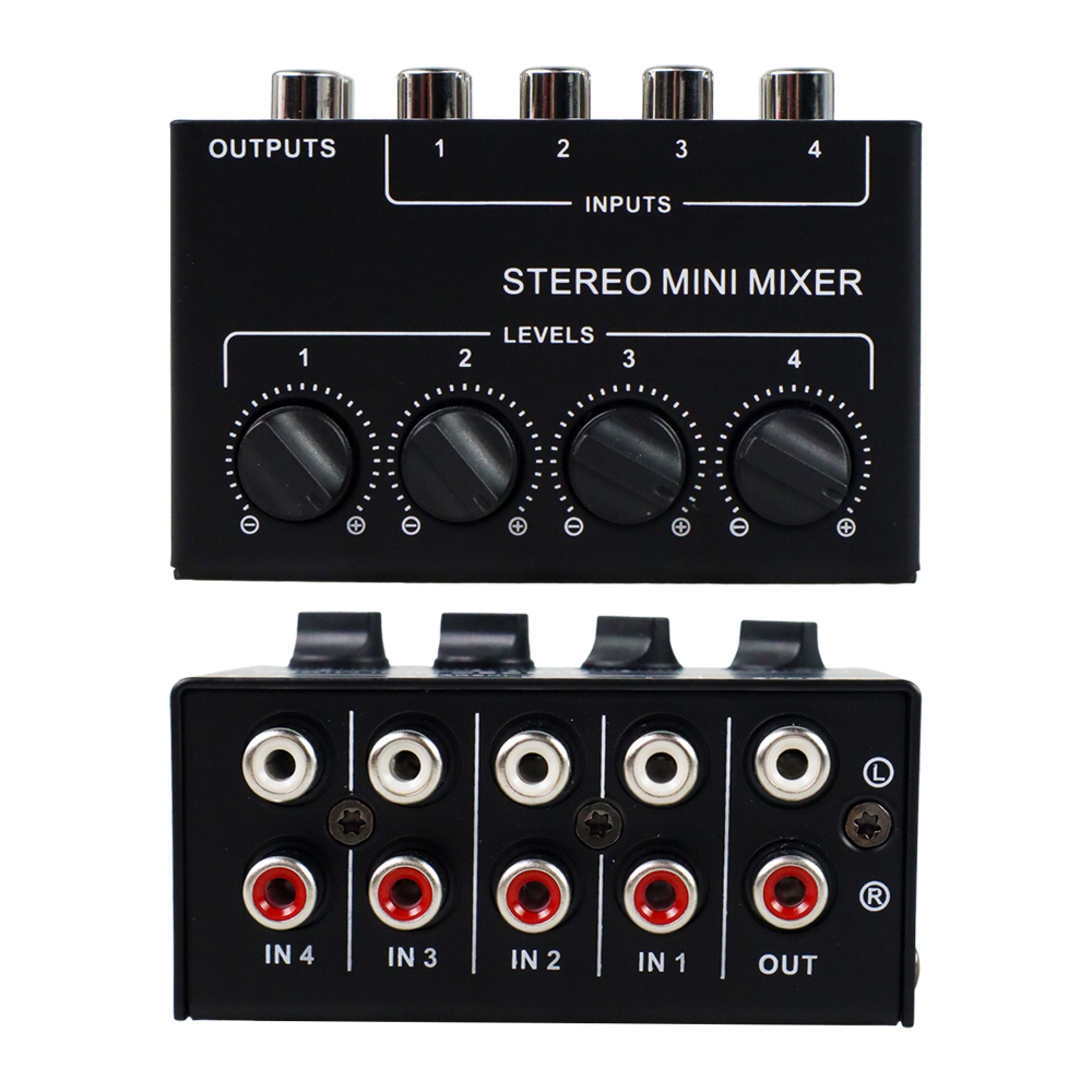STERO Professional Stereo Mini Mixer Audio Ultra-Compact 4 Channel - CX400