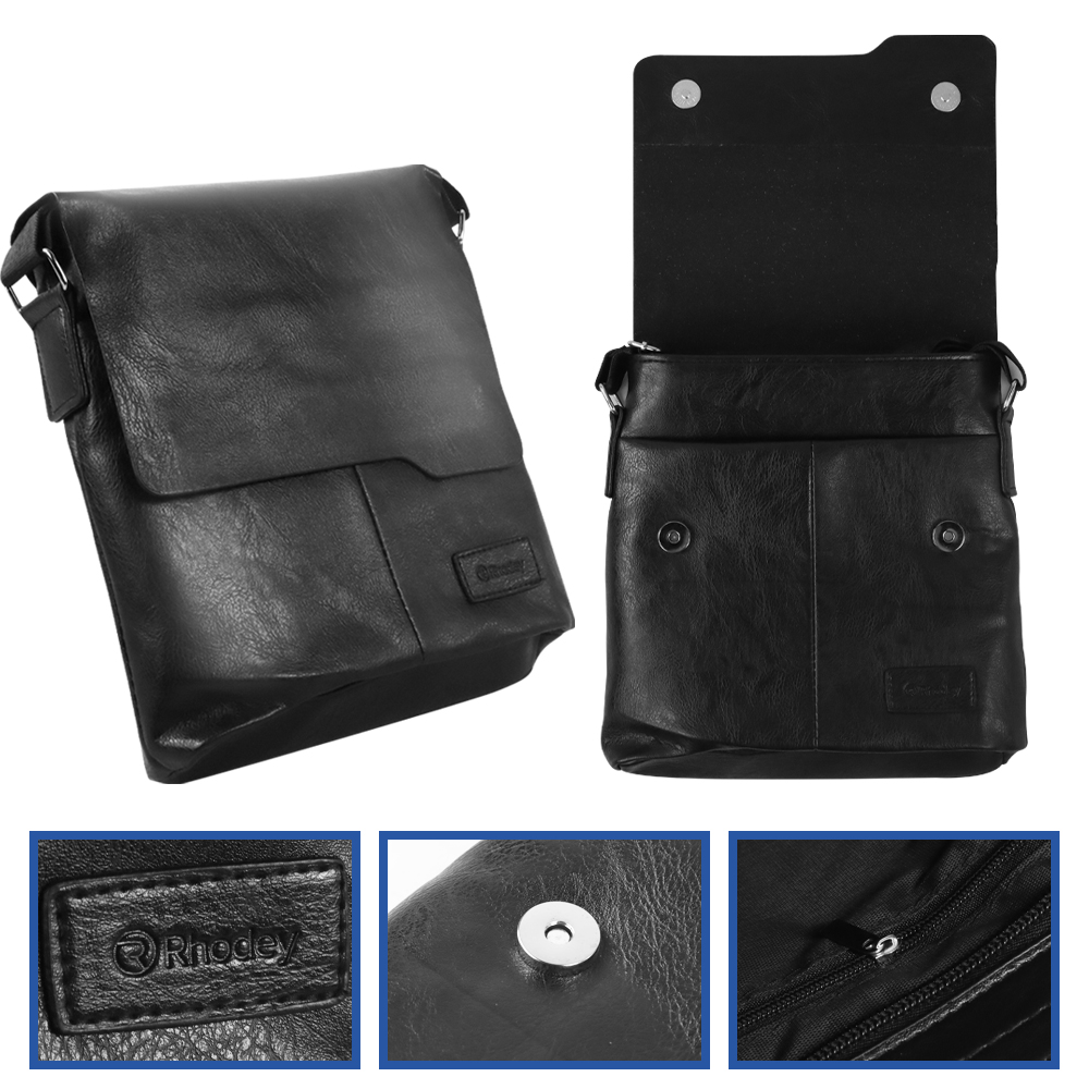 Rhodey Tas Selempang Pria Messenger Bag PU Leather dengan Dompet - 9066