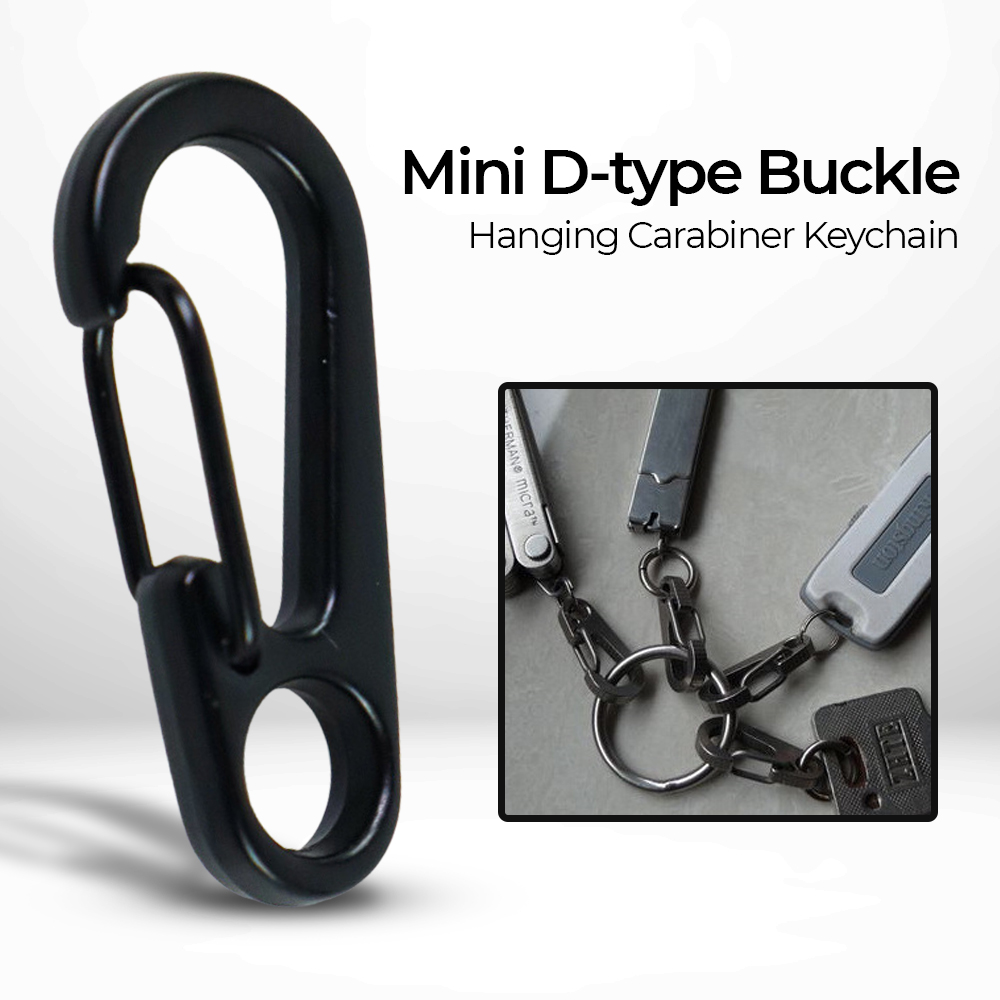 TaffSPORT Karabiner Mini D-type Hanging Keychain EDC Outdoor Metal - AT36