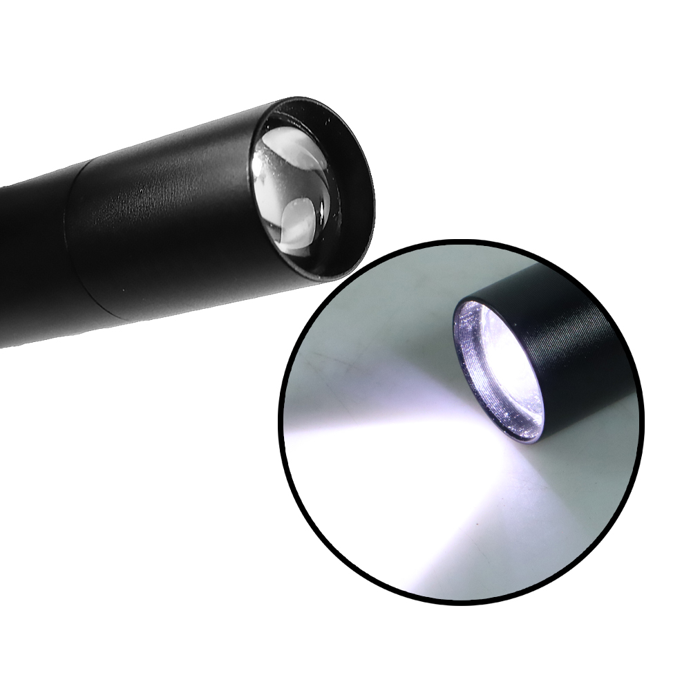 TaffLED Senter LED Mini Rechargable Telescopic Zoom XPE - 3187