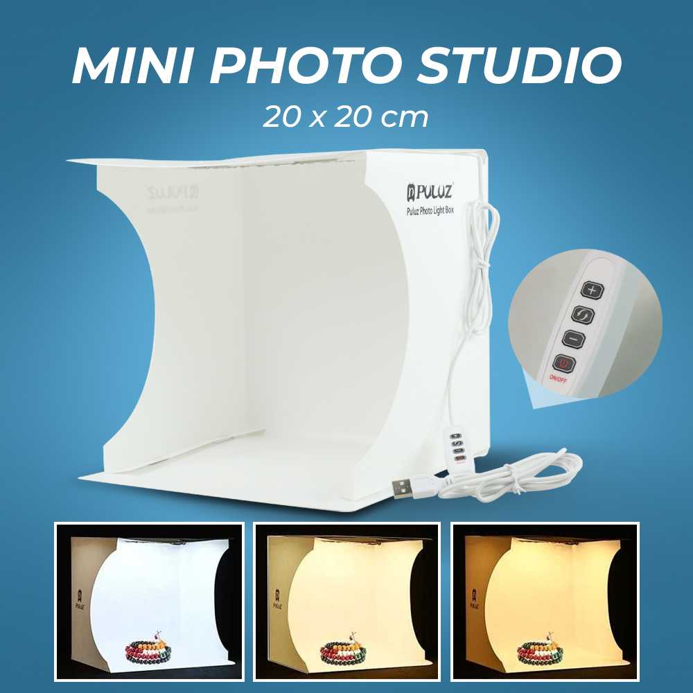 Jual PULUZ Photo Studio Mini Softbox Lightbox Ring Light with 6
