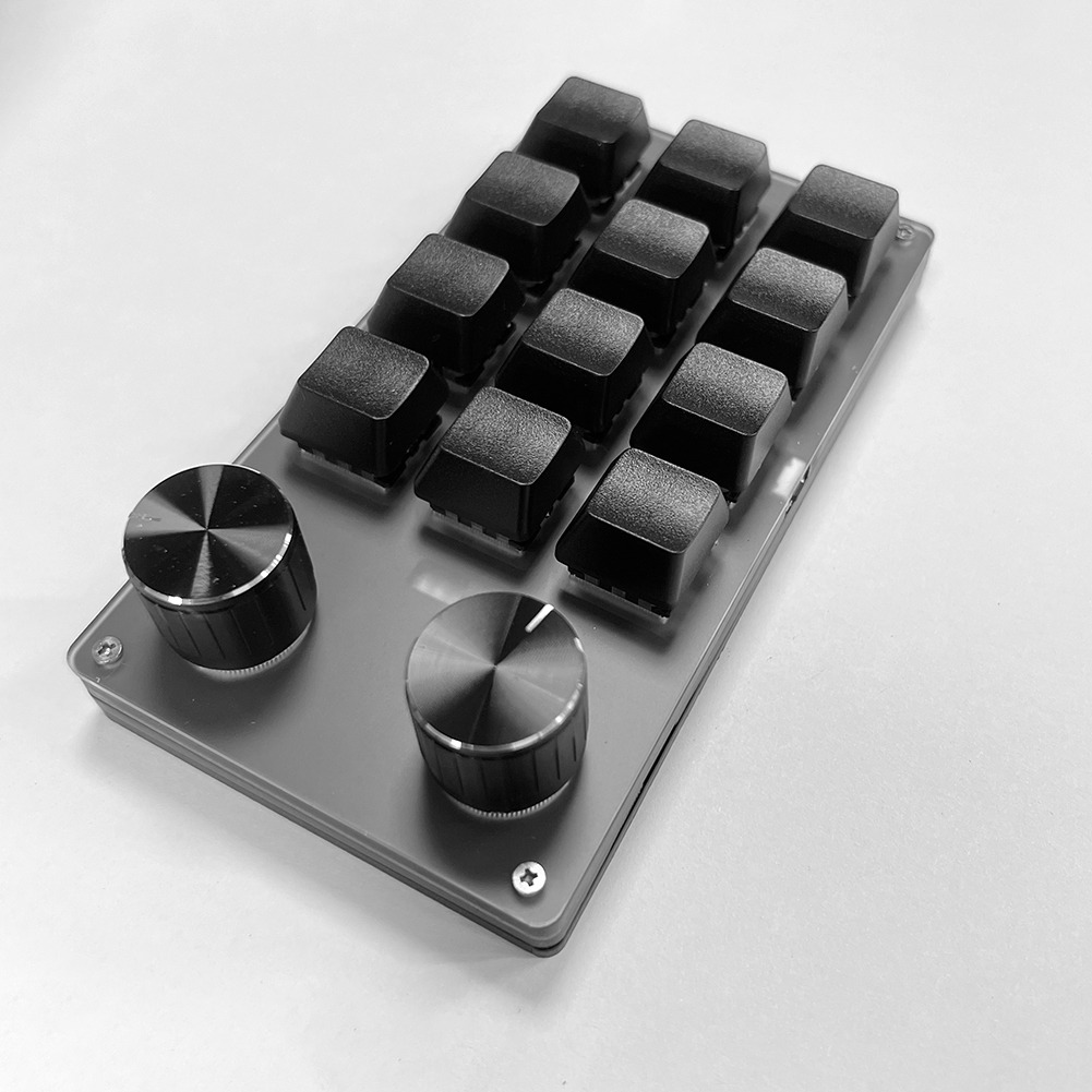 VODOOL 12 Key Mechanical Keyboard USB Gaming Shortcut with 2 Knob - VD12