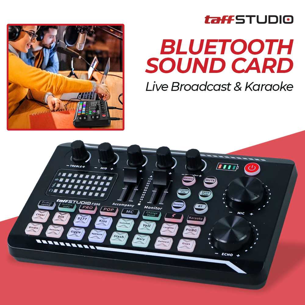 Jual TaffSTUDIO Pro Audio Bluetooth Mixer Sound Card Live