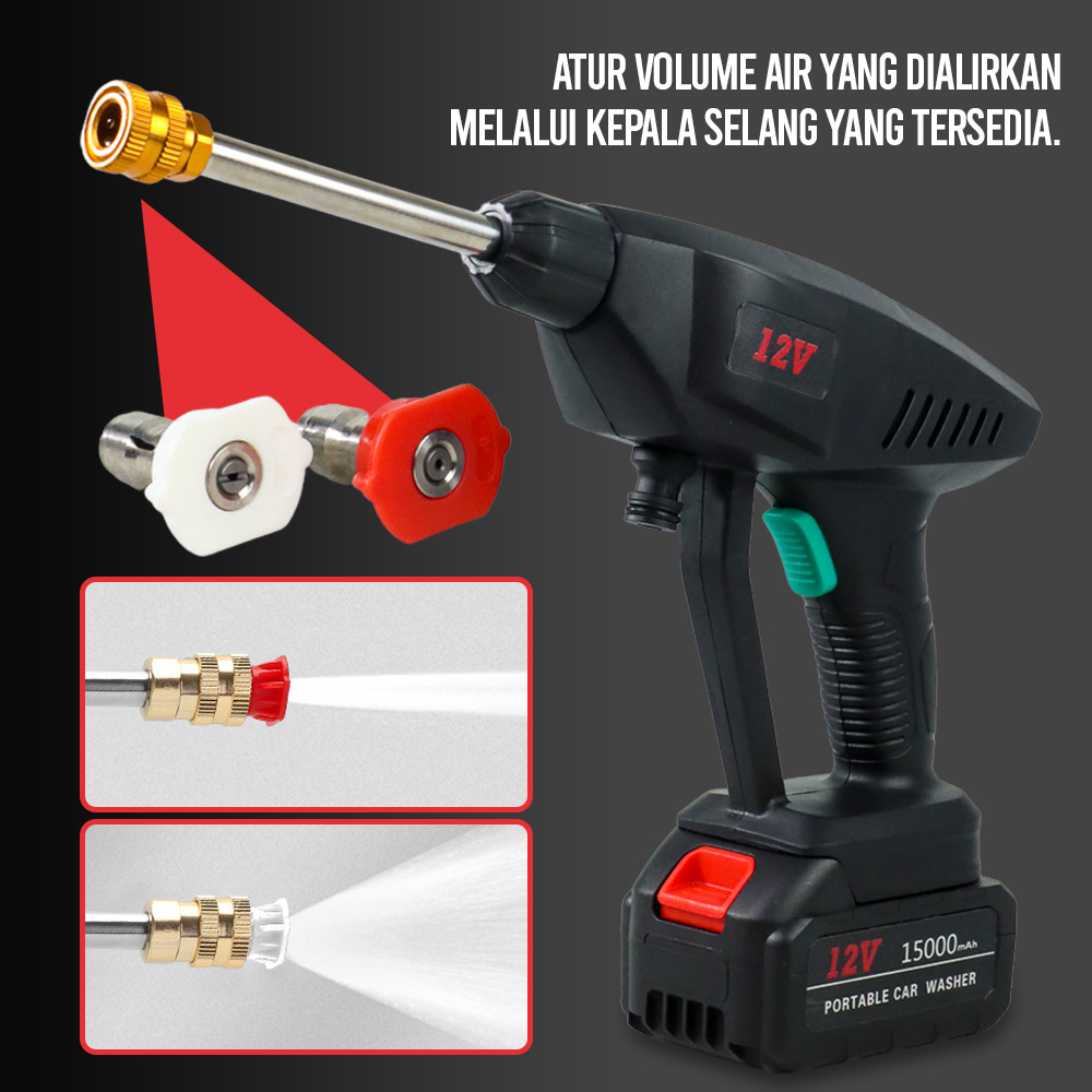 SEATEN Semprotan Air Cuci Mobil High Pressure 30BAR with 5M Hose - PT008-01
