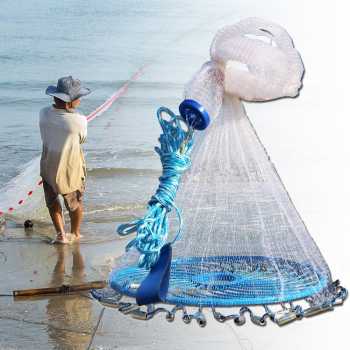 Finefish Jaring Pancing Ikan Lempar Fishing Throw Net Cage - SE4