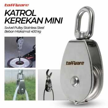 Taffware Katrol Kerekan Mini Serbaguna Swivel Pulley Stainless Steel