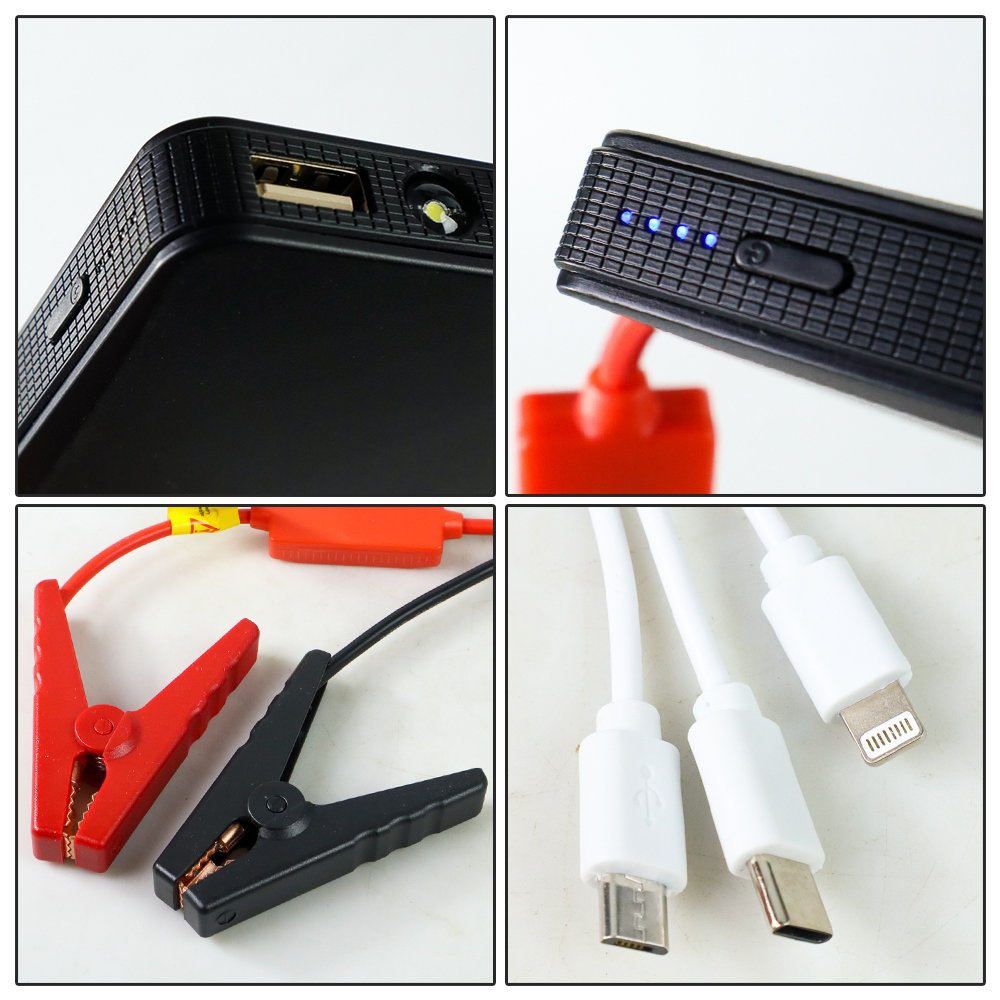 OTOHEROES Power Bank 10000mAh Car Jump Starter Flashlight USB - K21