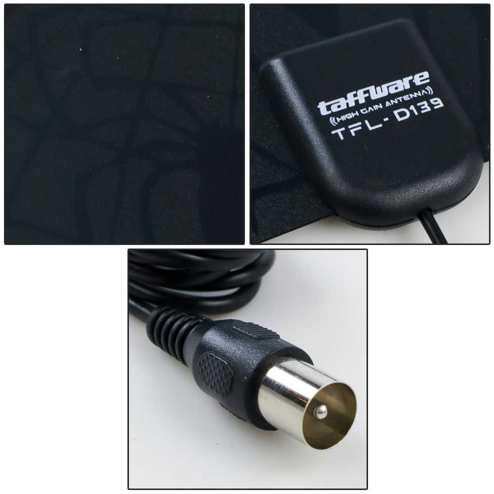 Taffware Antena TV Digital Indoor DVB-T2 25dB Spider Jack Male Plug - TFL-D139