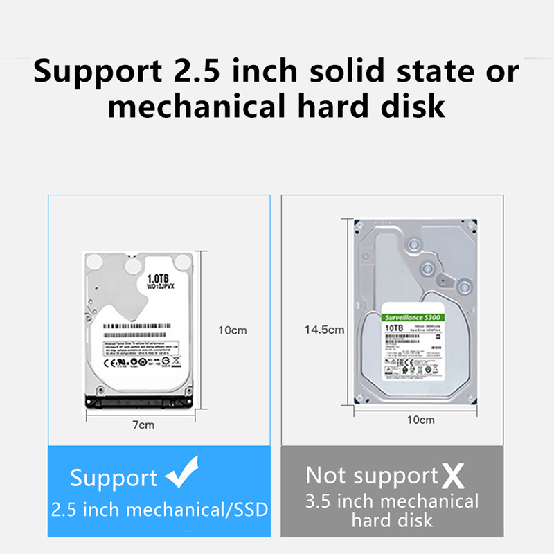 UTHAI External SATA SSD HDD Case Enclosure 2.5 Inch USB 3.0 High Speed - YPH-119