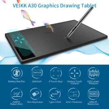 Jual VEIKK A30 Digital Graphics Drawing Tablet with Pen Tablet - Main Image