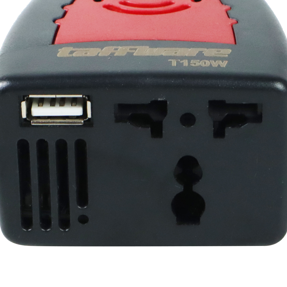 Taffware Car Inverter DC 12 V to AC 220V 5V USB 150W - T150W