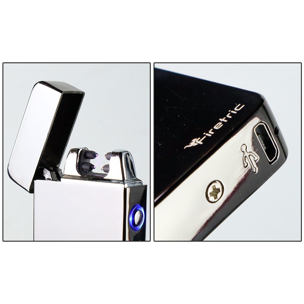 Firetric Korek Api Elektrik Pulse Plasma Cross Double Arc Lighter - JL613-FD