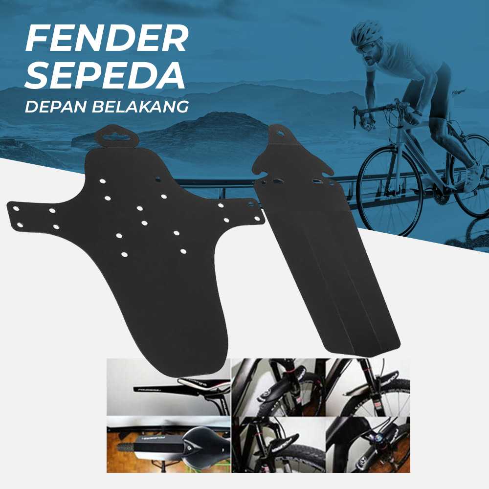 pcycling fender sepeda spakbor sepeda gunung set pelindung lumpur spakbor sepeda sayap untuk sepeda depanspatbor belakang sepeda bagian