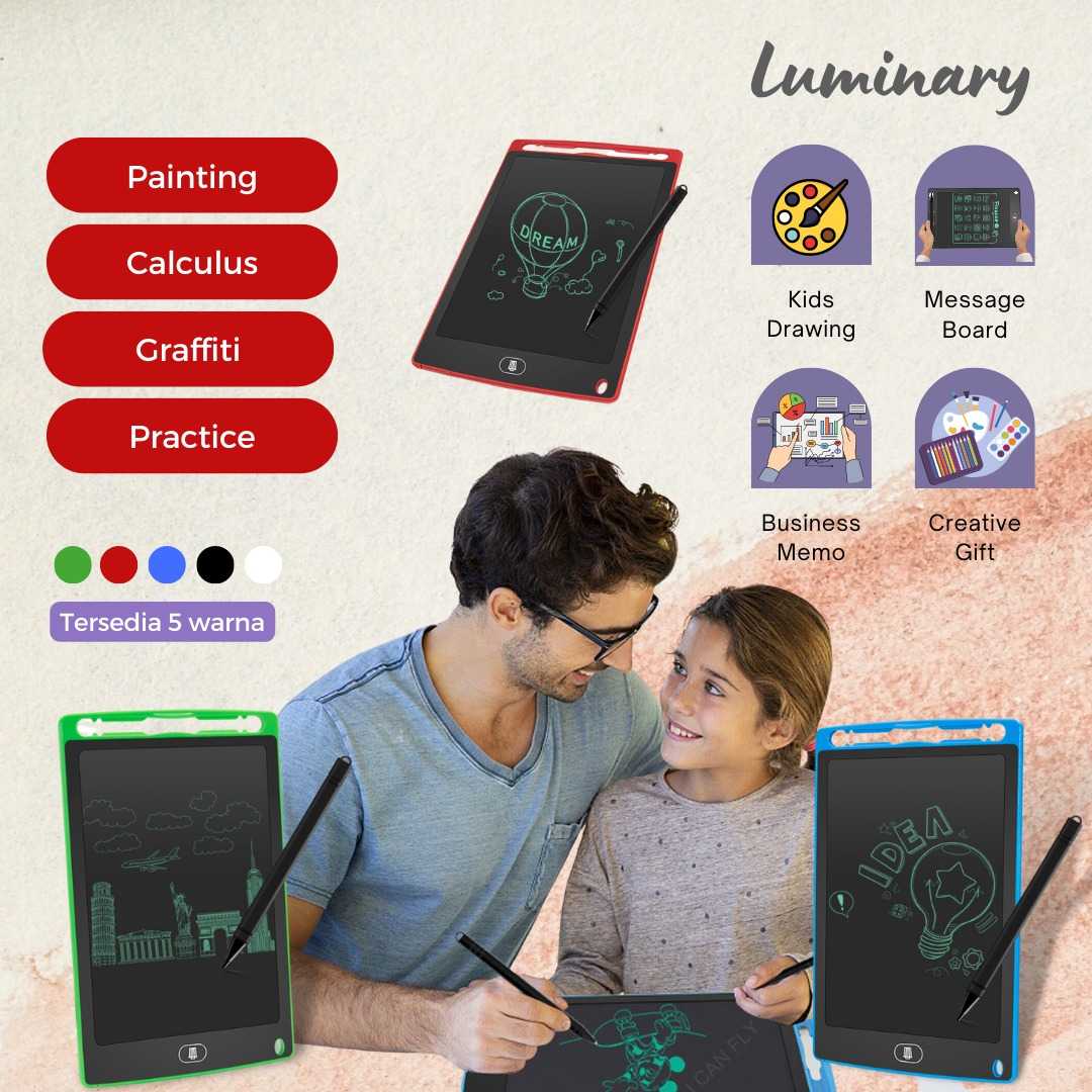 Jual LCD Writing Tablet 8.5in Drawing Pad Mainan Papan Tulis