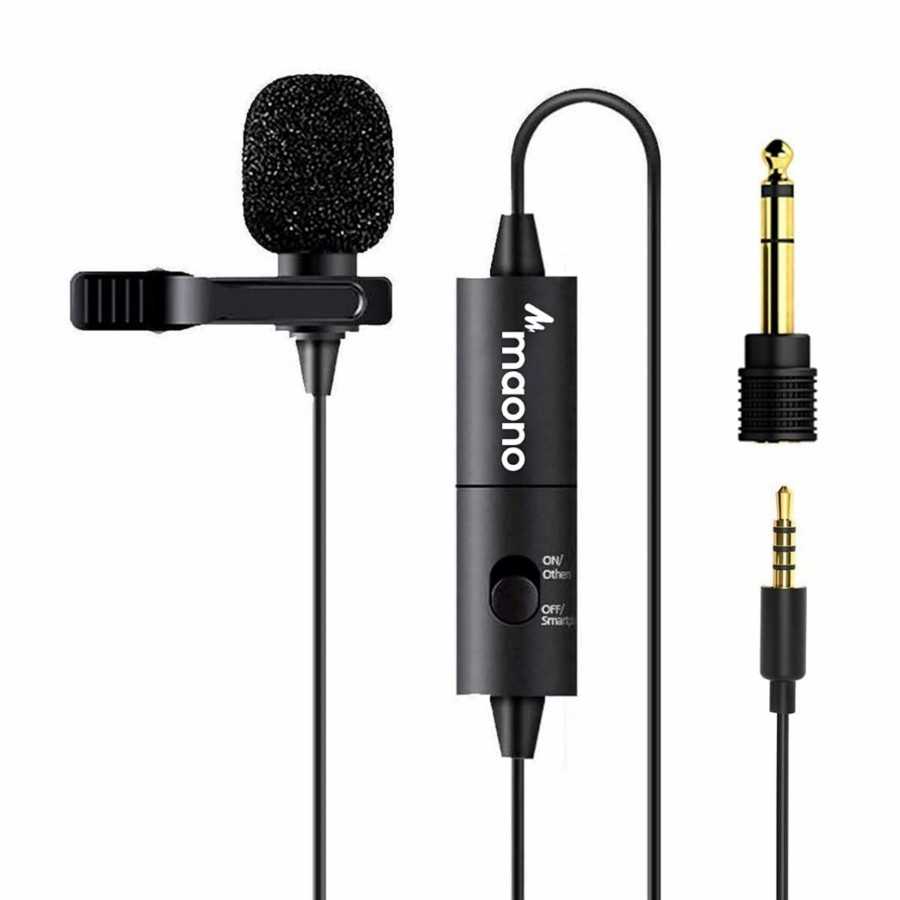 Jual Maono AU100 Lavalier Omnidirectional Clip On Microphone Mic