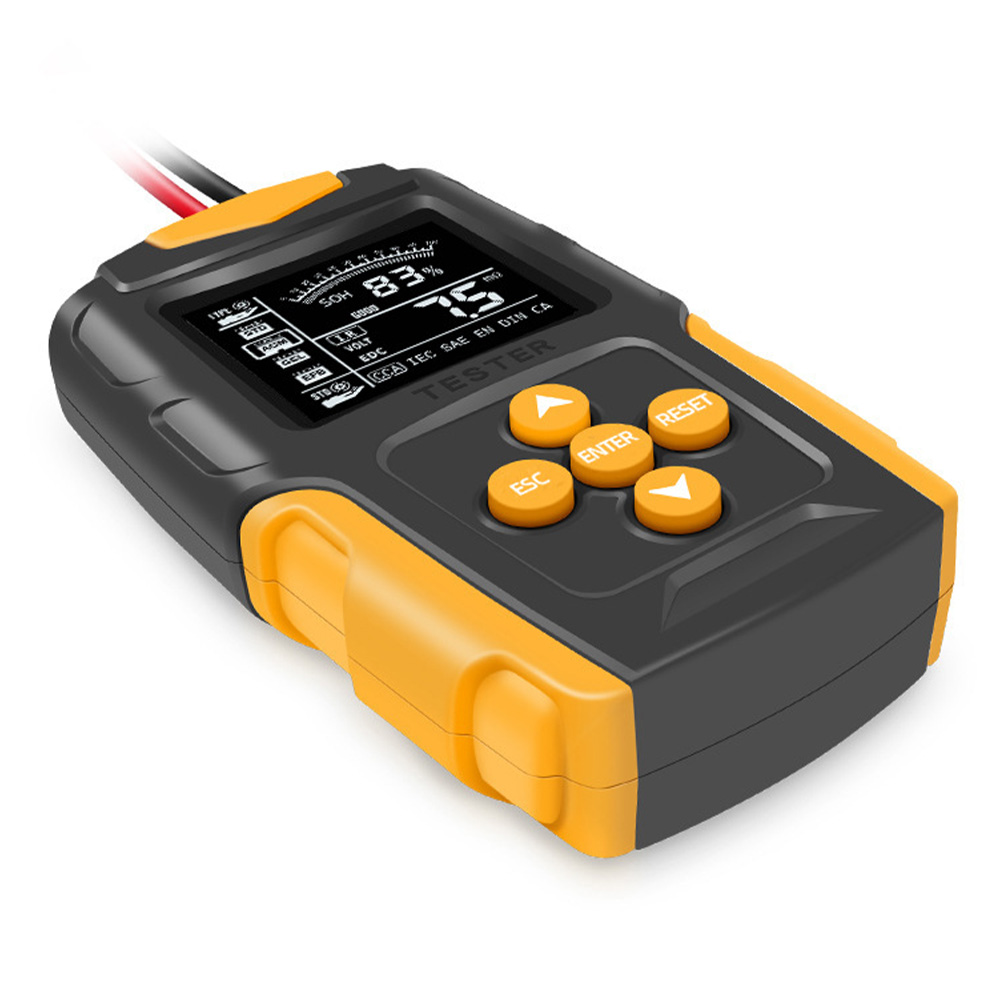 FOXSUR Tester Aki Kendaraan Lead Acid Battery Tester LCD 200Ah 12/24V - FBT-200
