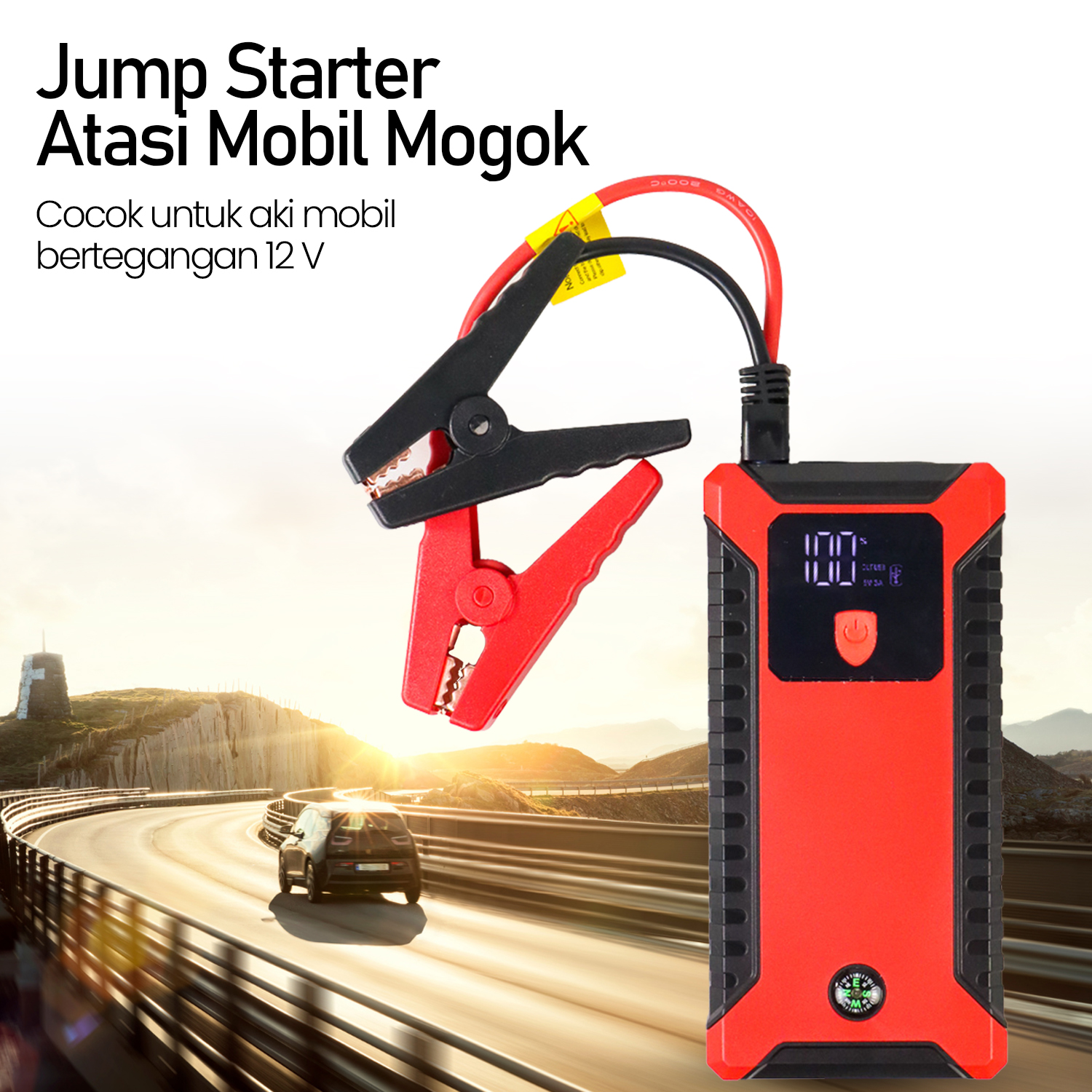 JXIANG POWER Jump Starter Standard Power Bank Senter USB 12V 20000mAh - JX27-Pro