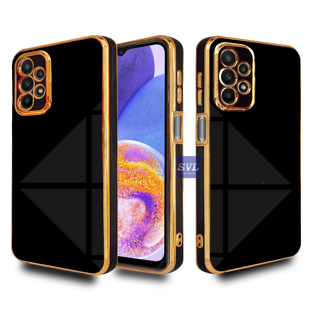 Samsung A23 Case Luxury Straight Edge Plating Soft TPU Cover