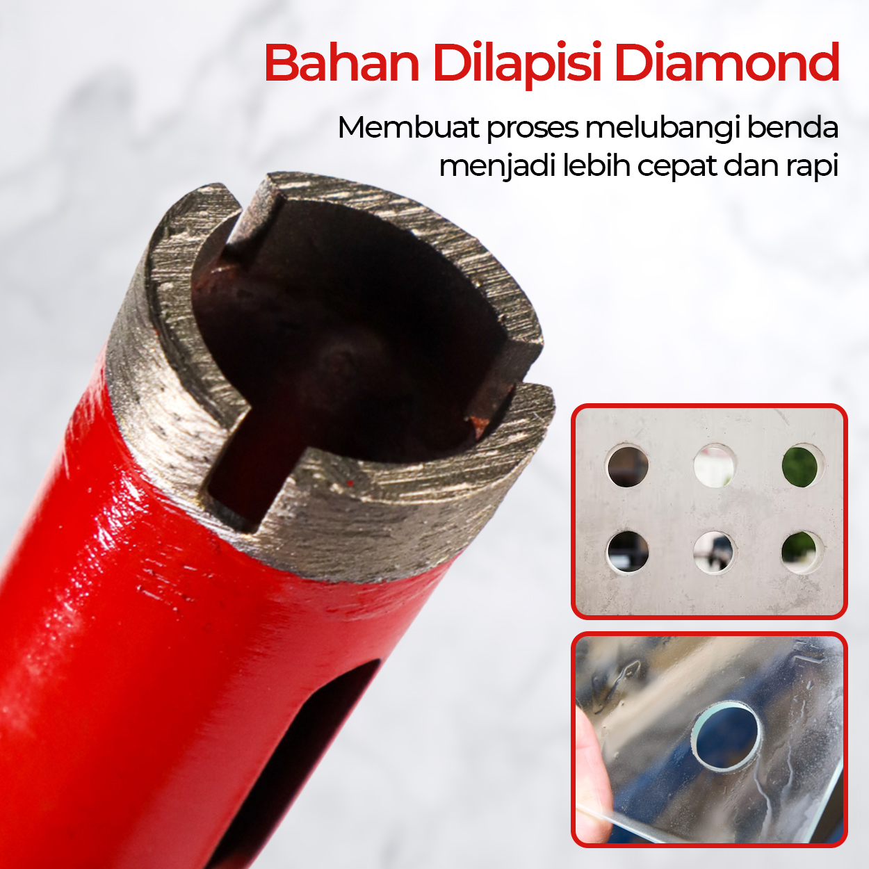 VENSTPOW Mata Bor Hole Punch Carbide Core Drill Bit 6mm-30mm 11 PCS - V12