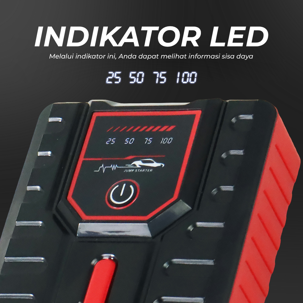 JXIANG POWER Jump Starter Standard Power Bank Senter USB 12V 10000mAh - JX57