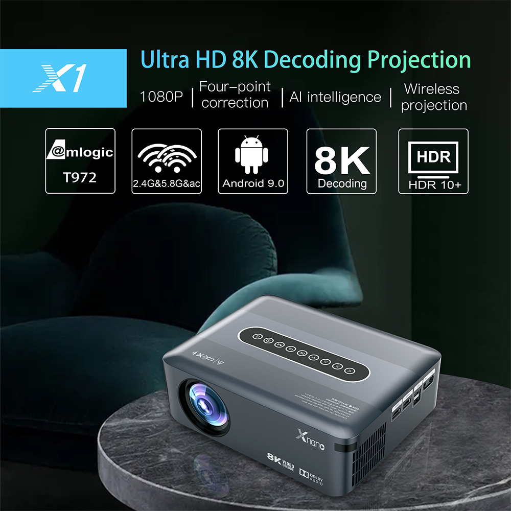 Xnano Proyektor Mini Portable Android 9.0 Full HD 1080p - X1