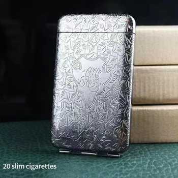 REXOW Kotak Rokok Elegan Vintage Cigarette Box Case Slim 20 Slot - YF-852