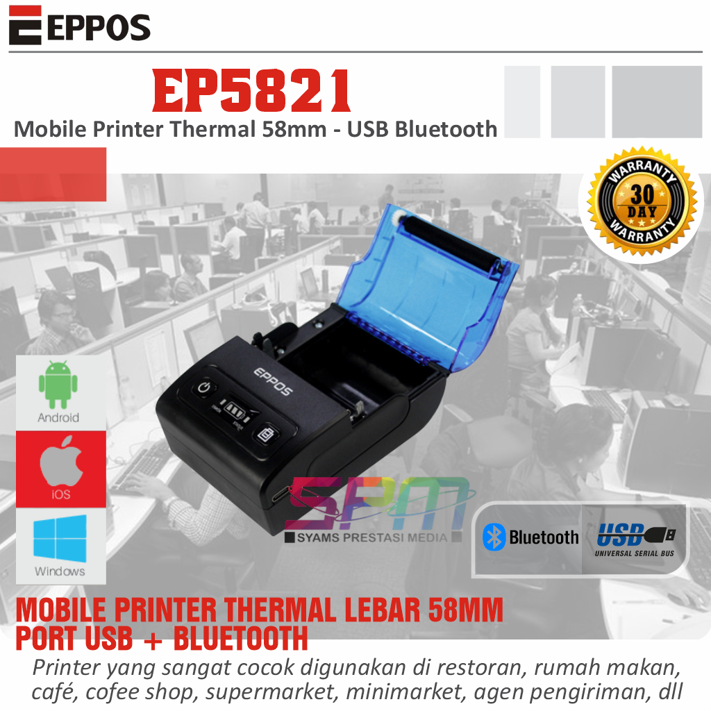 Jual EP5821 MINI PRINTER BLUETOOTH EPPOS