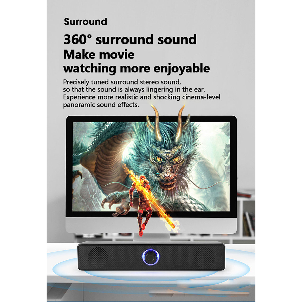 YSD Speaker Soundbar Surround Home Theater Wired and Bluetooth 5.0 - E-3511