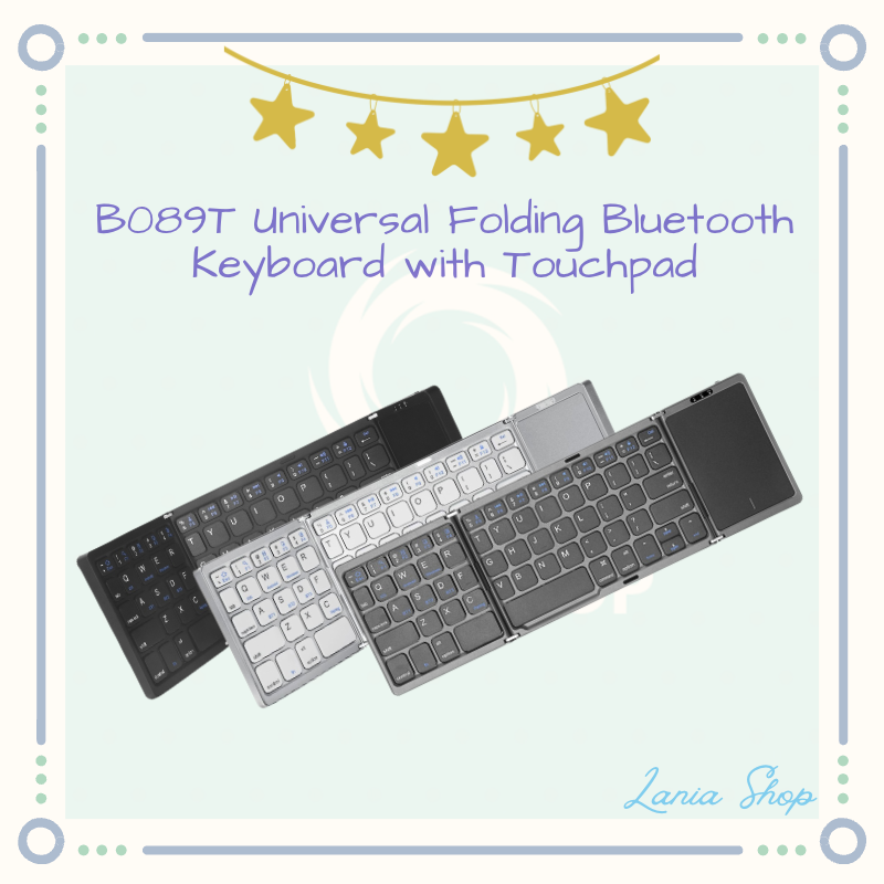 Jual B089T Universal Folding Portable Bluetooth Keyboard with