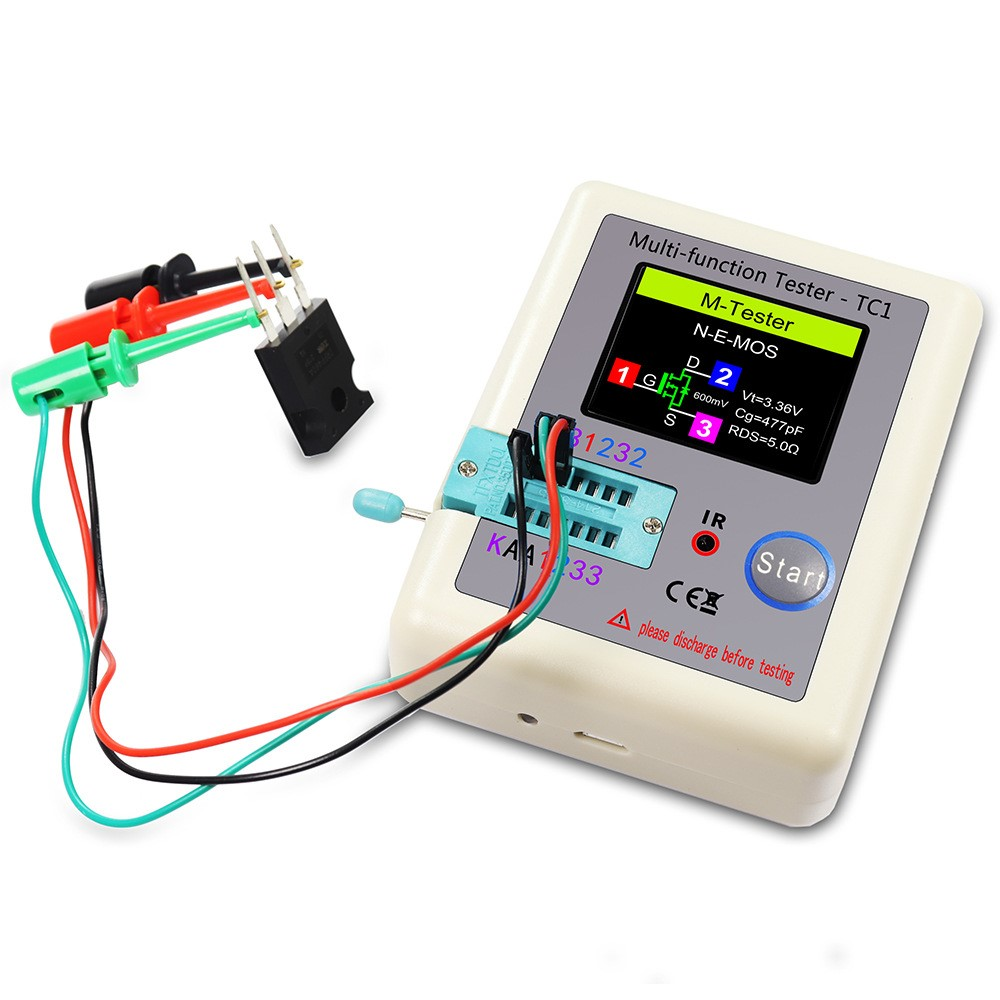 BOX Multifunctional Tester Transistor Full Color Graphic Display - LCR-TC1