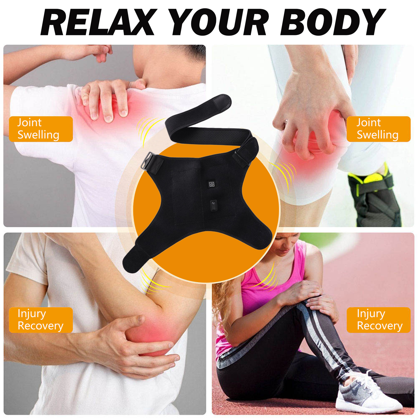 BOOBEAUTY Alat Terapi Bahu Hot Compress Shoulder Brace Pain Relief USB - BB-40