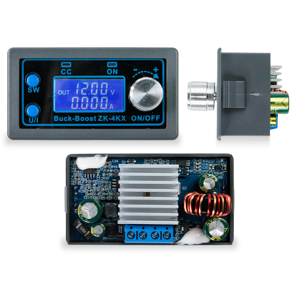 Module DC Buck Boost Converter CC CV Programmable 30V 4A with Display - ZK-4KX