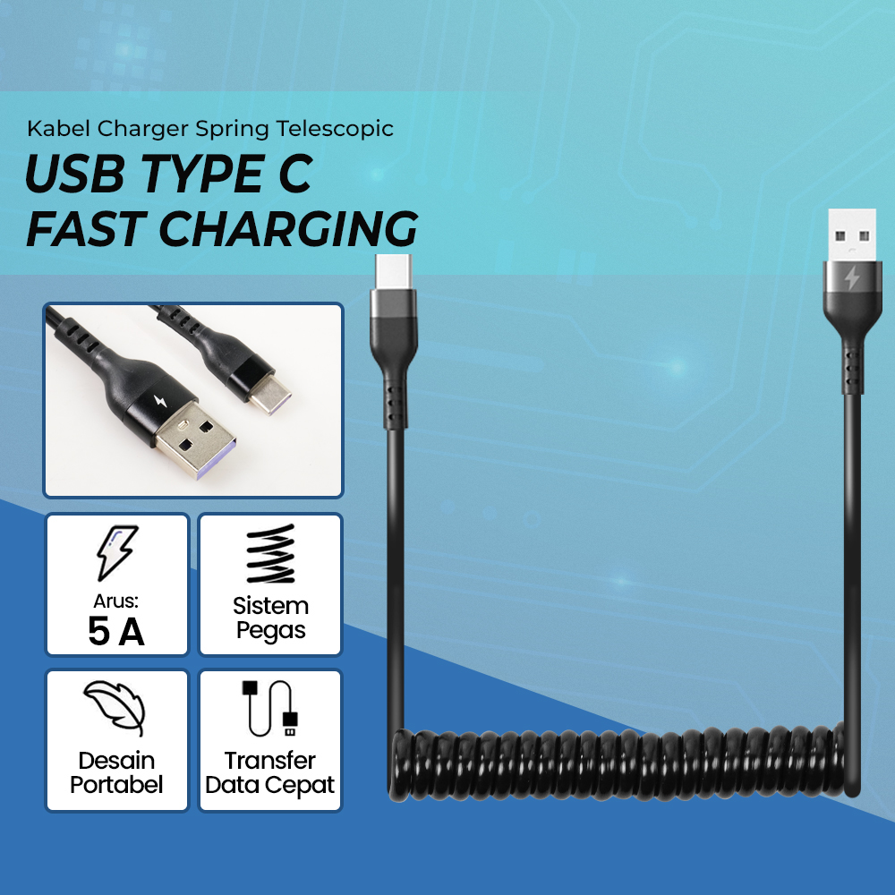 KEBISS Kabel Data USB Type C Multifungsi Fast Charging 40W 5A 1M - D8