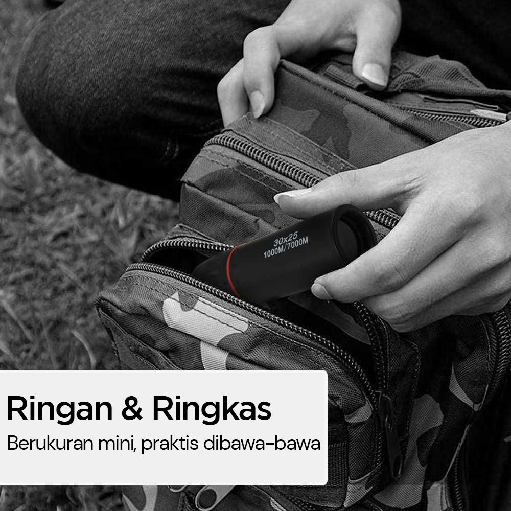 LUNA Teropong Monocular Zoom Telescope Compact 10X BAK4 - 579
