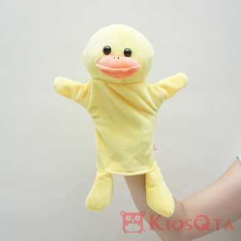 Boneka tangan handpuppet bebek kuning kaki tangan JUN