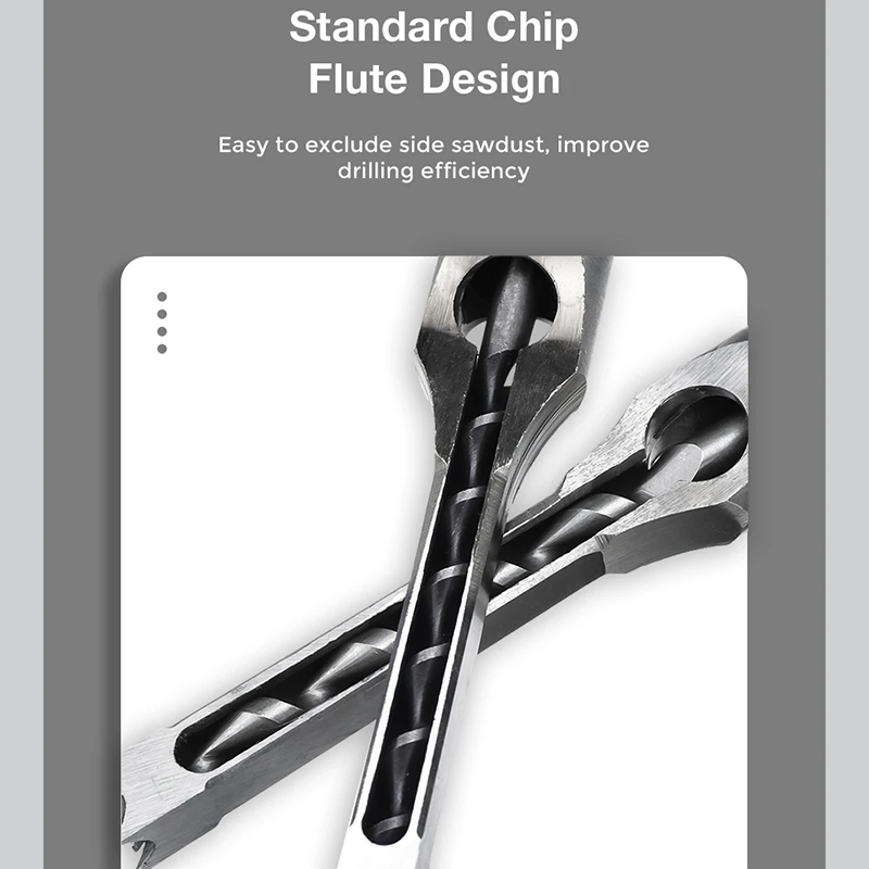 JUSTINLAU Set Mata Bor Persegi Kayu HSS Square Hole Drill 4 PCS - JS-195