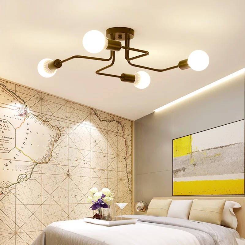 Butelive Fitting Lampu Plafon LED Minimalis Retro Nordic E27 - BT260