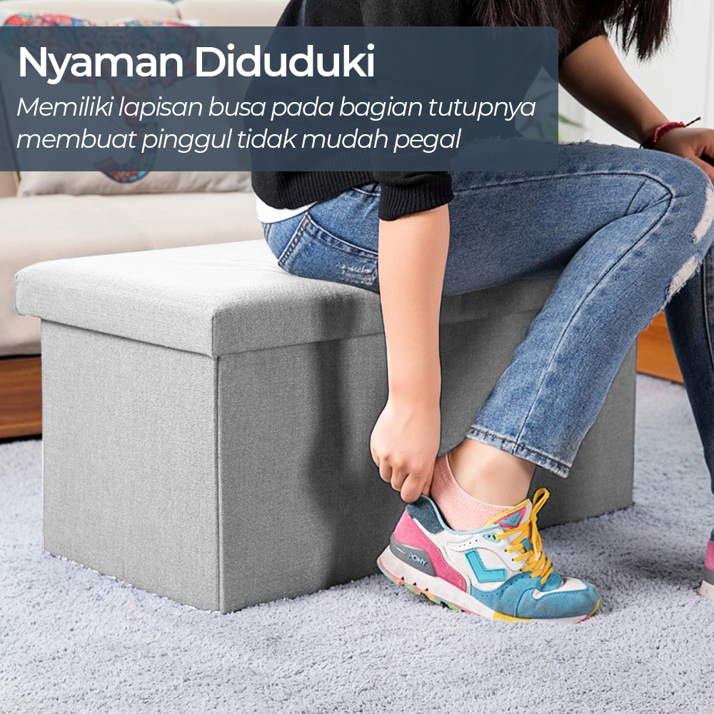 TaffHOME Sofa Kotak Penyimpanan Barang Foldable Storage Box - L1705