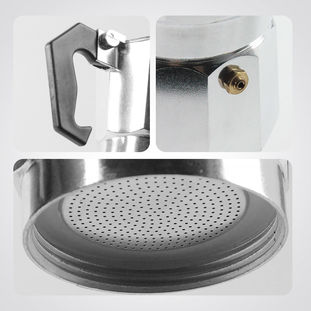One Two Cups Moka Pot Espresso Coffee Maker Stovetop - JF112