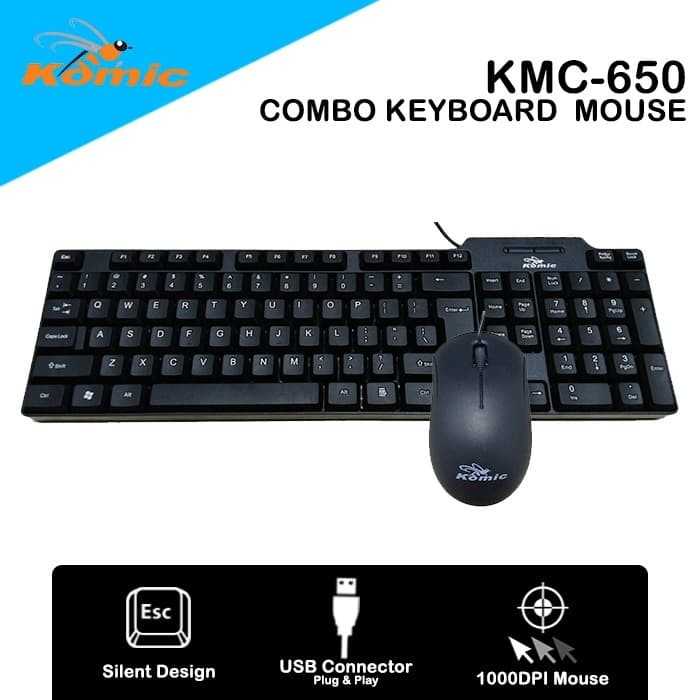 Jual Keyboard Mouse Komic KMC-650 | Jakmall.com