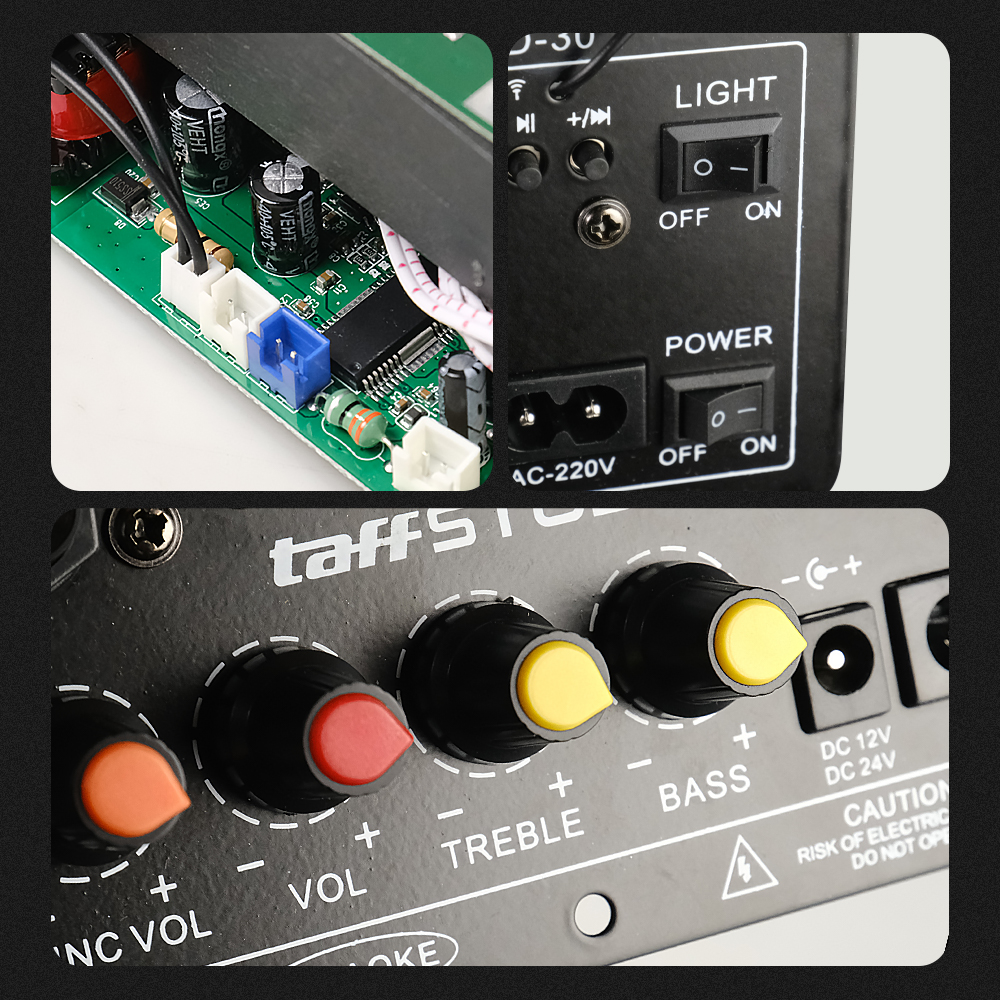 TaffSTUDIO Amplifier Board Audio Bluetooth USB FM Subwoofer DIY 40W - D30