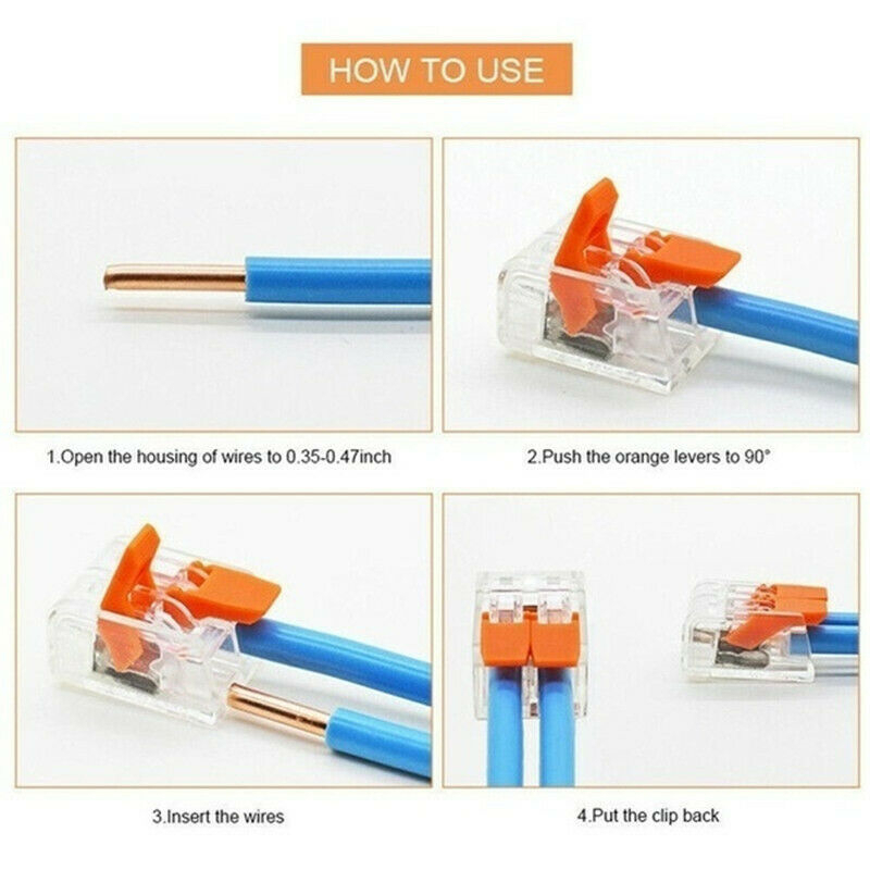 WXY Terminal Blok Konektor Box Electrical Lever Wire 2/3/5 Port 75 PCS - WX-75