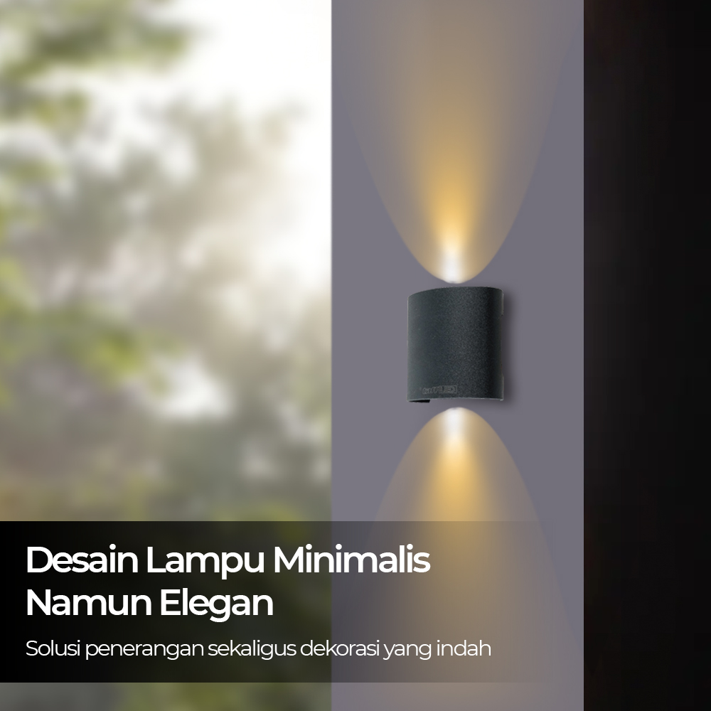 TaffLED Lampu Dinding Hias LED Plastic Body 2W 2 LED Warm White - 2T