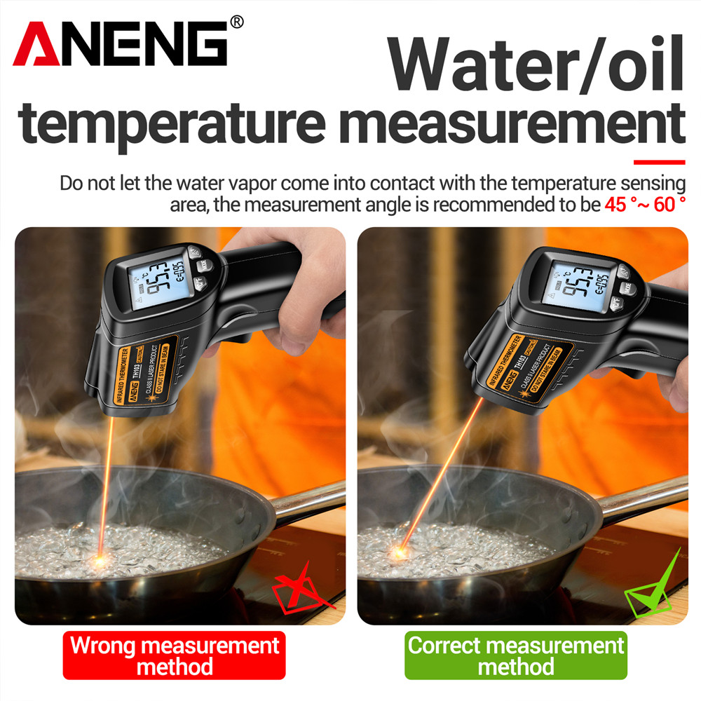 ANENG Thermometer Infrared Laser Digital Non Contact LCD Backlit - TH103