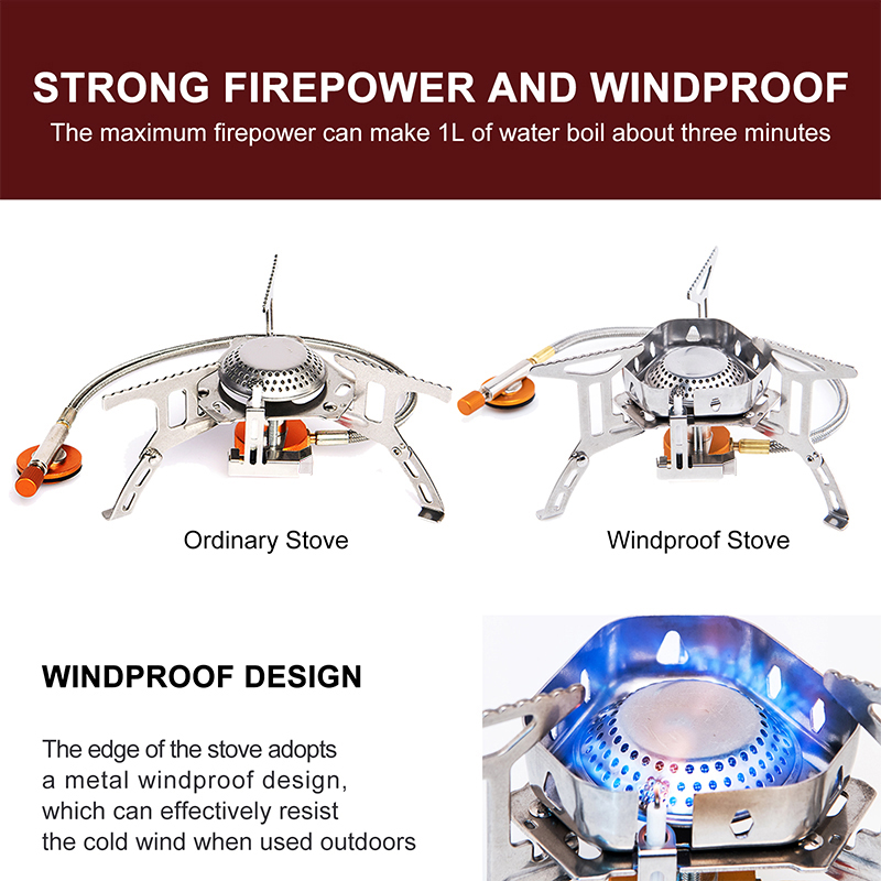 TaffSPORT Kompor Gas Portable Lipat Outdoor Ultralight Camping Stove - WSS-207