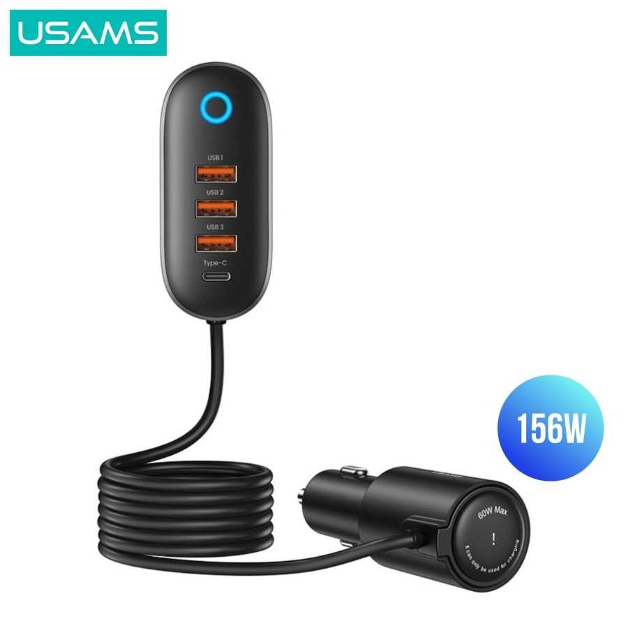 Jual USAMS CC161 Car Charger 156W 4 USB Ports Fast Charging